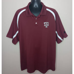 Vintage 90s Starter Texas A&M Aggies Men's XL Shirt S/S Polo Maroon NCAA